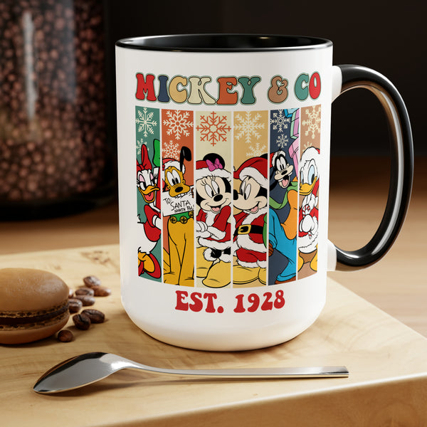 Two-Tone Coffee Mugs, 15oz