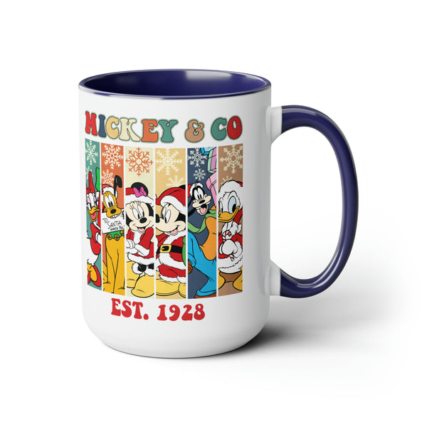 Two-Tone Coffee Mugs, 15oz
