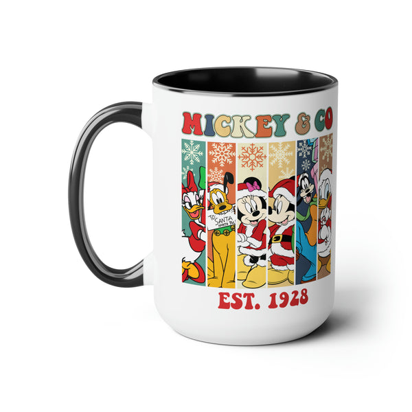 Two-Tone Coffee Mugs, 15oz