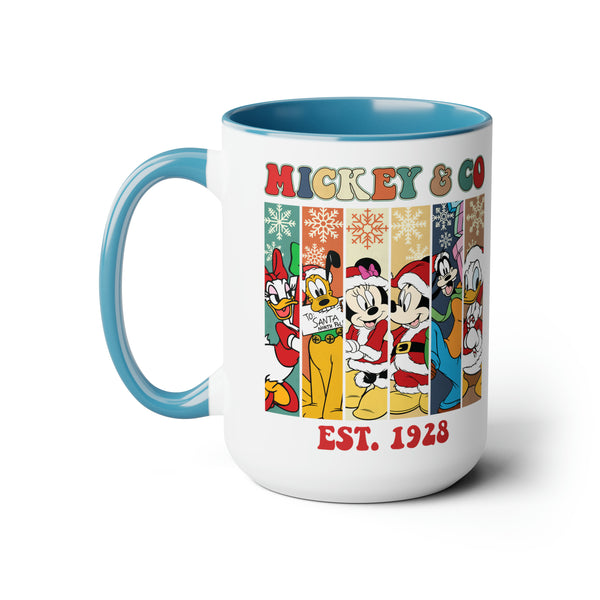 Two-Tone Coffee Mugs, 15oz
