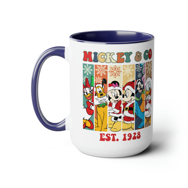 Two-Tone Coffee Mugs, 15oz