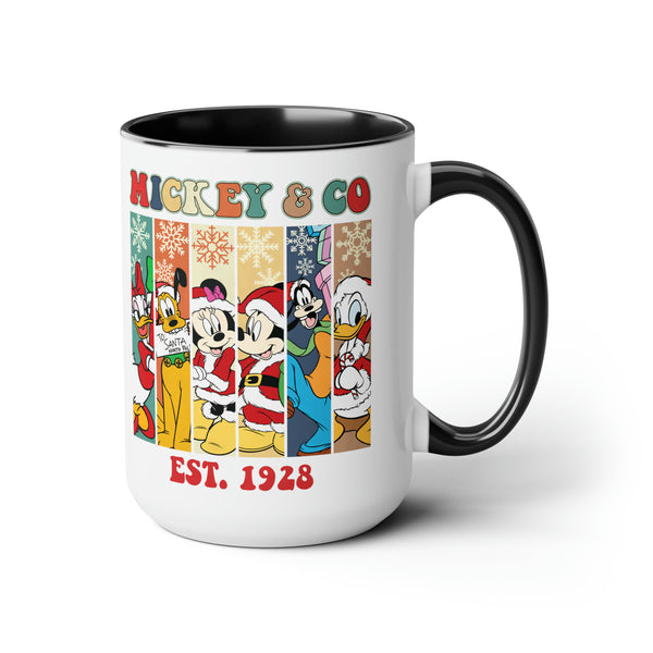 Two-Tone Coffee Mugs, 15oz