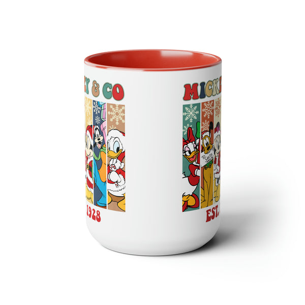 Two-Tone Coffee Mugs, 15oz