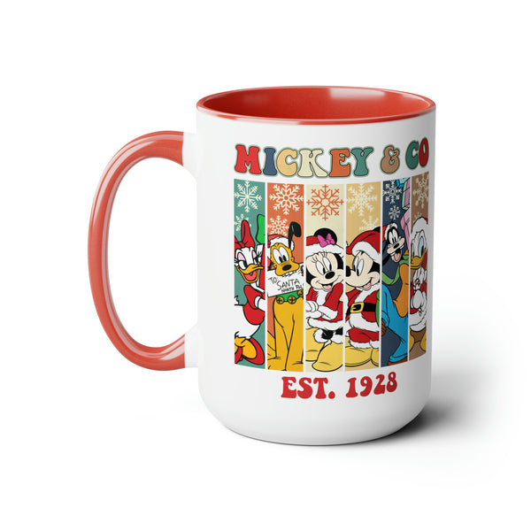 Two-Tone Coffee Mugs, 15oz