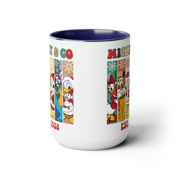Two-Tone Coffee Mugs, 15oz