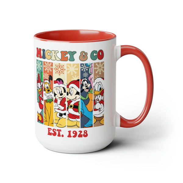 Two-Tone Coffee Mugs, 15oz