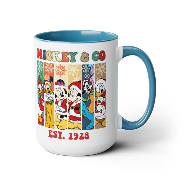 Two-Tone Coffee Mugs, 15oz