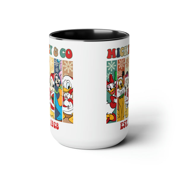 Two-Tone Coffee Mugs, 15oz