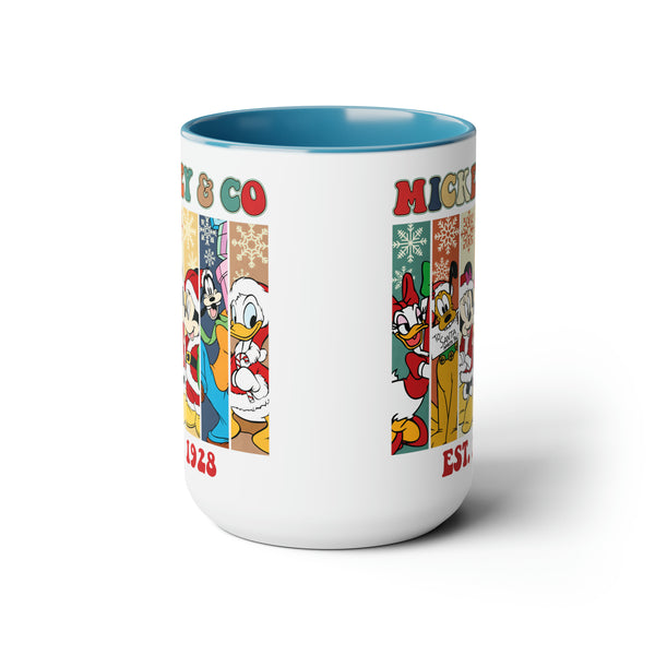 Two-Tone Coffee Mugs, 15oz