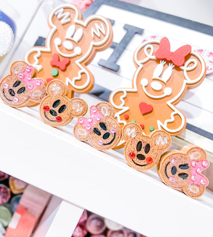 Gingerbread Mice straw topper (set)