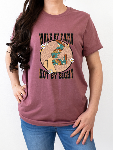 Walk by Faith Cowgirl t-shirt