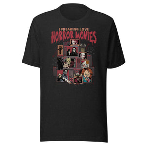 Horror Movie lover Tee || oversized halloween shirt || vintage scary movies